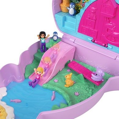 Polly Pocket, kompaktowa torebka Kangurek, zestaw z laleczkami i akcesoriami