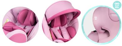 Ricokids, Luco, fotelik samochodowy, 0-36 kg, różowy