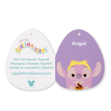 Squishmallows, Disney, Lilo i Stitch, Angel z królikiem czekoladowym, maskotka, 20 cm