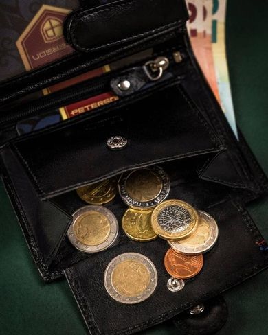 Zestaw prezentowy: Portfel, Brelok, czarny, skórzany, Peterson