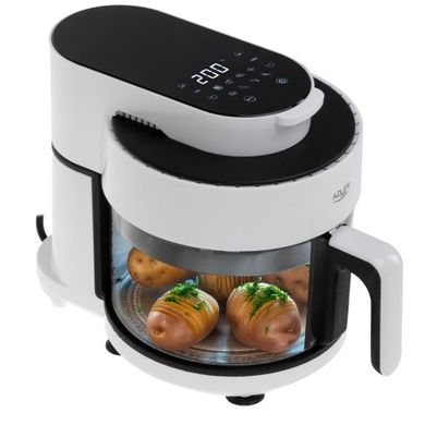 Adler, frytkownica beztłuszczowa ze szklaną misą, airfryer, 3l