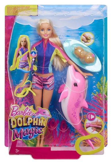 Barbie, Delfiny z Magicznej Wyspy, Nurkowanie z delfinem, lalka z akcesoriami