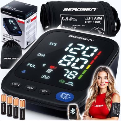 Berdsen, ciśnieniomierz naramienny z polskimi komunikatami i bluetooth, BD-123