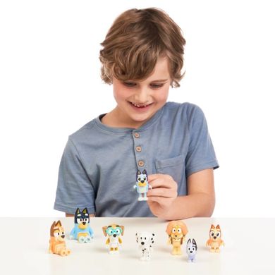 Bluey, rodzinka, figurki, 8 szt.