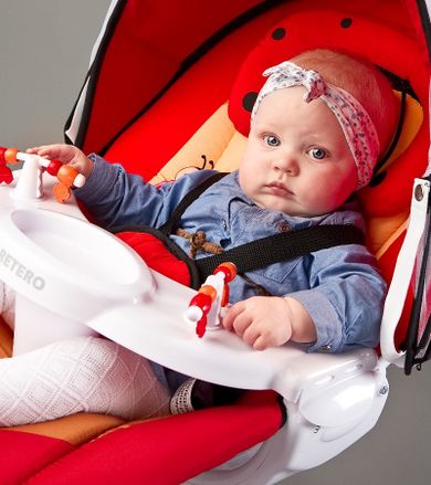 Caretero, Bugies, leżaczek, huśtawka elektryczna, red