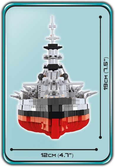 Cobi, Small Army, World of Warships, Battleship Bismarck, klocki, 1974 elementy