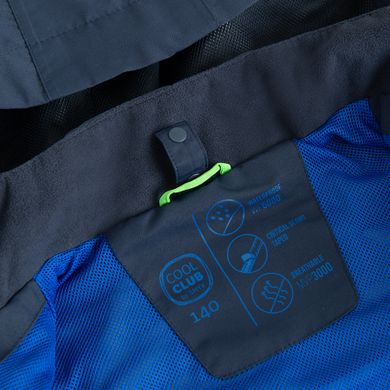 Cool Club, Wodoszczelna kurtka chłopięca z kapturem, 3w1, Kurtka softshell, niebieska