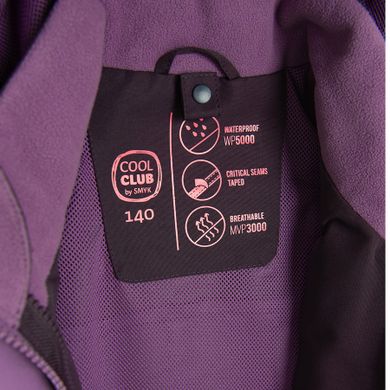 Cool Club, Wodoszczelna kurtka dziewczęca z kapturem, 3w1, Kurtka softshell, fioletowa