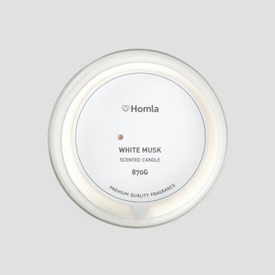 Homla, Glow, świeca zapachowa, White Musk, 870g