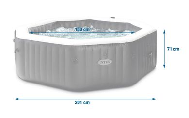 Intex, dmuchane SPA jacuzzi z hydromasażem, 4 os., 201-71 cm