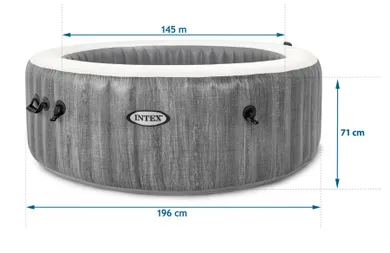 Intex, dmuchane SPA z hydromasażem z akcesoriami, 4 osobowe, 196-71 cm