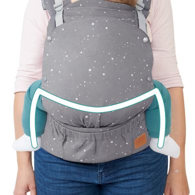 Kinderkraft, Huggy, nosidełko ergonomiczne, szare