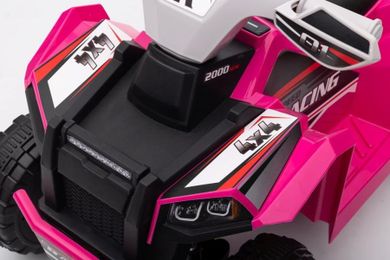Lean Toys, quad z przyczepą, pojazd na akumulator, różowy, XMX630T