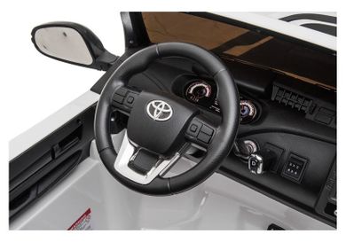 Lean Toys, Toyota Hilux, pojazd na akumulator, biały