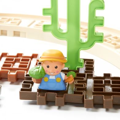 Little Tikes, Pociąg parowy, klocki wafle, zestaw, 177 elementów