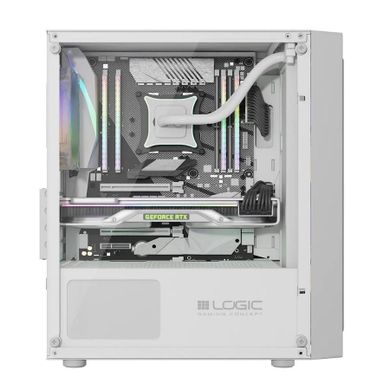 Logic Concept, Atos ARGB Mini, obudowa komputerowa, USB 3.0, biała