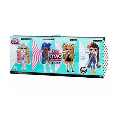 L.O.L. Surprise, O.M.G. 4 Pack, Candylicious, Miss Independent, Alt Grrrl i Busy BB, zestaw laleczek