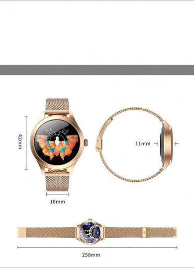 Maxcom, Fit FW42, smartwatch, złoty