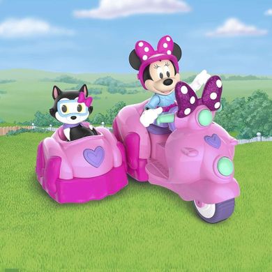 Myszka Minnie, zestaw figurek ze skuterem, pojazd