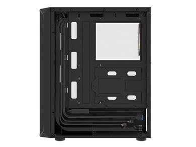 Natec, Fury Shobo SH4F RGB Midi Tower, obudowa komputerowa z oknem, czarna