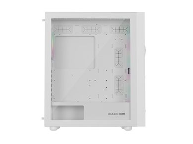 Natec, Genesis Diaxid 605 ARGB Midi Tower, obudowa komputerowa, USB-C, biała