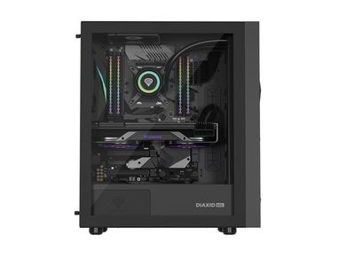 Natec, Genesis Diaxid 605F Midi Tower, obudowa komputerowa, USB-C, czarna