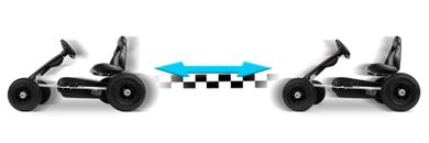 Ricokids, gokart dziecięcy na pedały, czarny, do 30 kg, RK-591