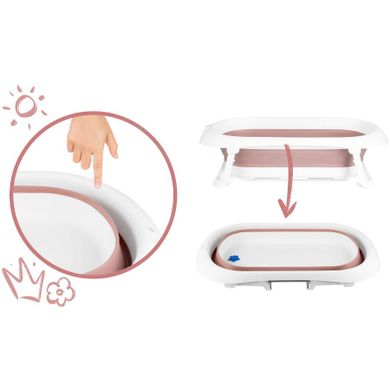 Ricokids, wanienka składana dla niemowląt, RK-281, biało-różowa