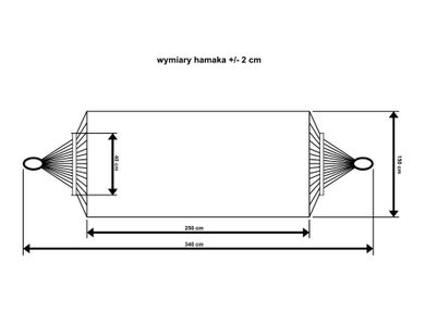 Royokamp, hamak ogrodowy z drążkiem, 2-osobowy, XXL, niebieski, 250-150 cm