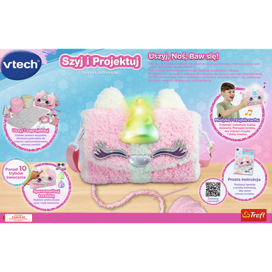 Vtech, Szyj i projektuj, torebka DIY, jednorożec