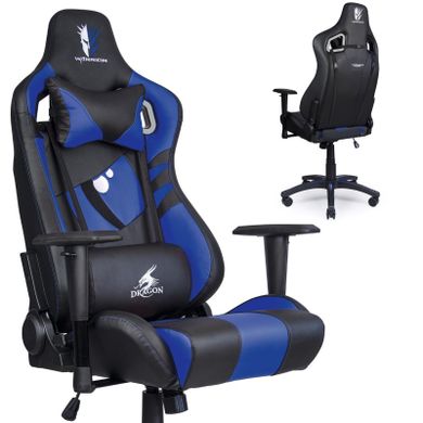 Warrior Chairs, fotel gamingowy, Dragon, niebieski