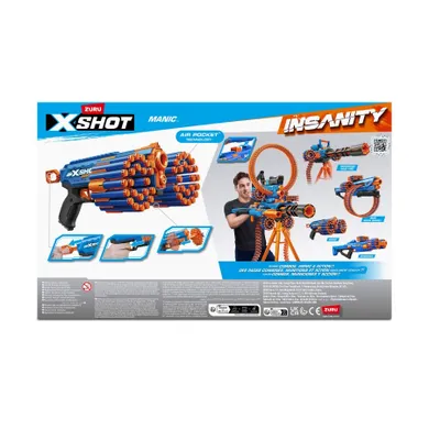 Zuru, X-Shot, Insanity Manic Blaster, wyrzutnia, 24 strzałki