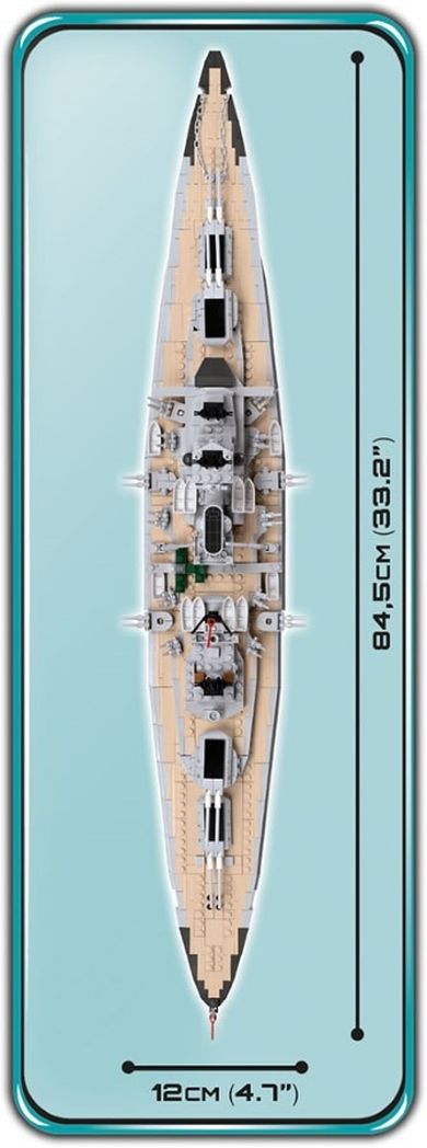 Cobi, Small Army, World of Warships, Battleship Bismarck, klocki, 1974 elementy