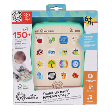 Hape, Baby Einstein, Magiczny dotykowy tablet, zabawka interaktywna (wersja angielska)