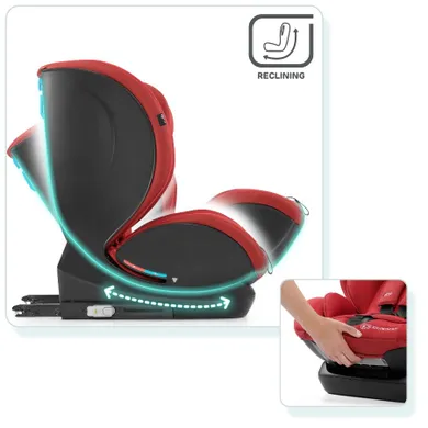 Kinderkraft, MYWAY, fotelik samochodowy, 0-36 kg, czerwony