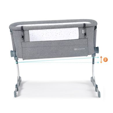 Kinderkraft, Uno Up, łóżeczko dostawne, Grey Melange