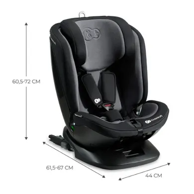 Kinderkraft, Xpedition 2, 360, fotelik samochodowy, obrotowy, Black, 40-150 cm