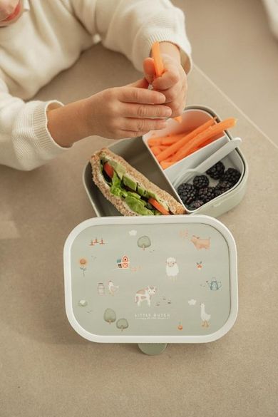 Mepal, Campus, lunchbox, bidon i pojemnik na owoce, zestaw, Unicorn Glow