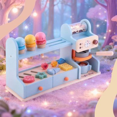 Nukido, kawiarnio lodziarnia, drewniana