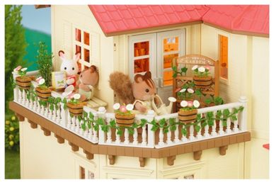 Sylvanian Families, miejski domek z oświetleniem, zestaw prezentowy z figurkami i mebelkami, 2747