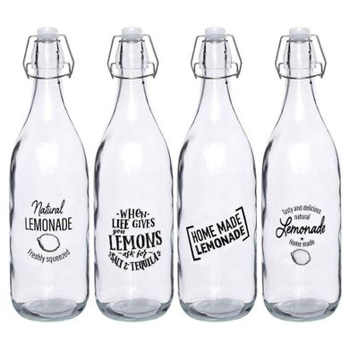 Vilde, butelka szklana na lemoniadę, z korkiem na klips, 970 ml