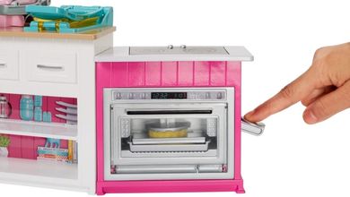 Barbie, Idealna kuchnia, światło i dźwięk, zestaw z lalką