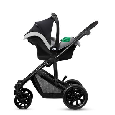 Kinderkraft, Prime Lite 3in1 Mink Pro, wózek wielofunkcyjny, Grey