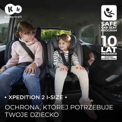 Kinderkraft, Xpedition 2, 360, fotelik samochodowy, obrotowy, Black, 40-150 cm