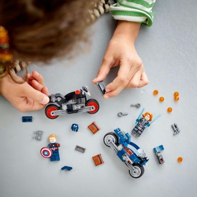 LEGO Marvel, Motocykle Czarnej Wdowy i Kapitana Ameryki, 76260