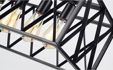 Loft, lampa wisząca industrialna, żyrandol, 4-punkty oświetleniowe