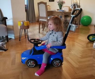 Milly Mally, Mercedes-Benz AMG C63 Coupe, jeździk, Red