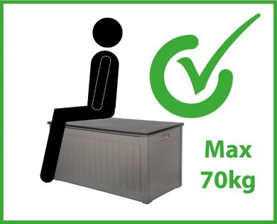 Saska Garden, skrzynia ogrodowa z siedziskiem, 72l