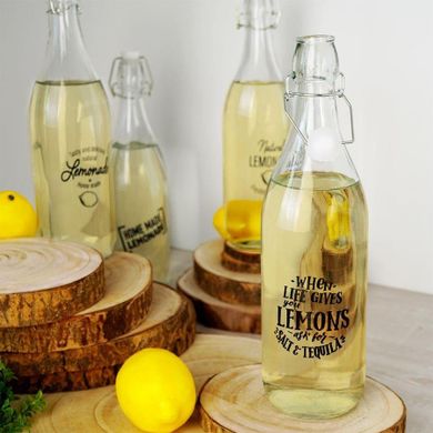 Vilde, butelka szklana na lemoniadę, z korkiem na klips, 970 ml