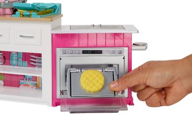 Barbie, Idealna kuchnia, światło i dźwięk, zestaw z lalką